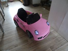 Pink Porsche Kinderauto Elekt. bis 6 DAS Weihnachtsgeschenk