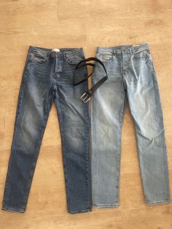 2 Paar Herren Denim Blue Jeans W32/L34