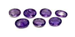 Lot 100.70 ct - 7x Améthystes ovales - CERTIFICAT 800.- Fr.