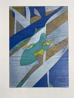 Franz Eggenschwiler : Holzschnitt "Napfgold-Honigfluss" 1995