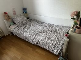 Flexa White Bett mit Absturzsicherung hinten