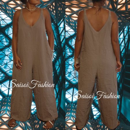 Sommer Boho Overall,Jumpsuit Combinaison 100%Baumwolle XS-M