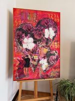 Grosses Unikat Handarbeit Kunst auf Leinwand 