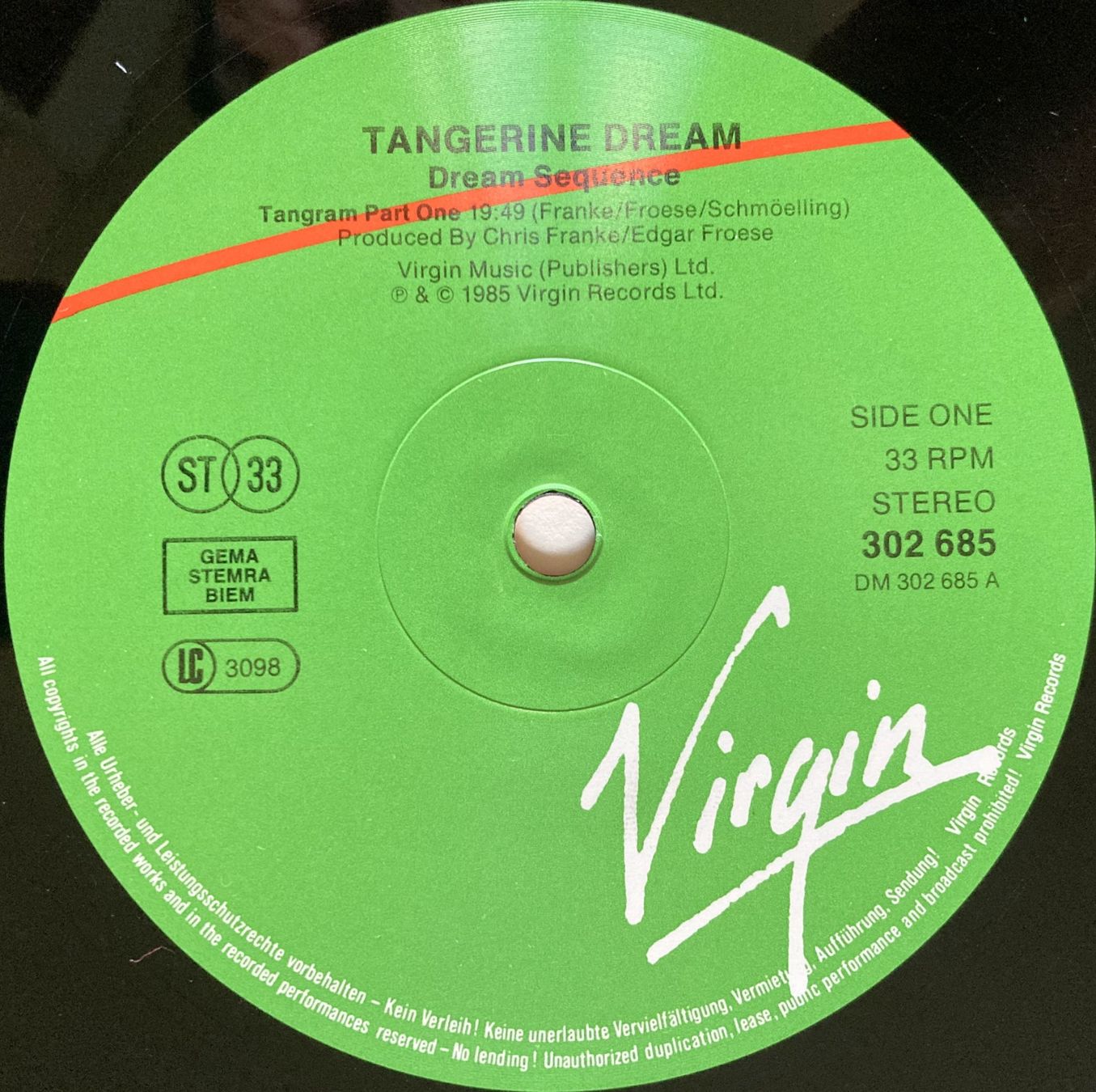 Schallplatten: TANGERINE DREAM - DREAM SEQUENCE – Gebraucht aus Bottens von hotter-than-hell 4