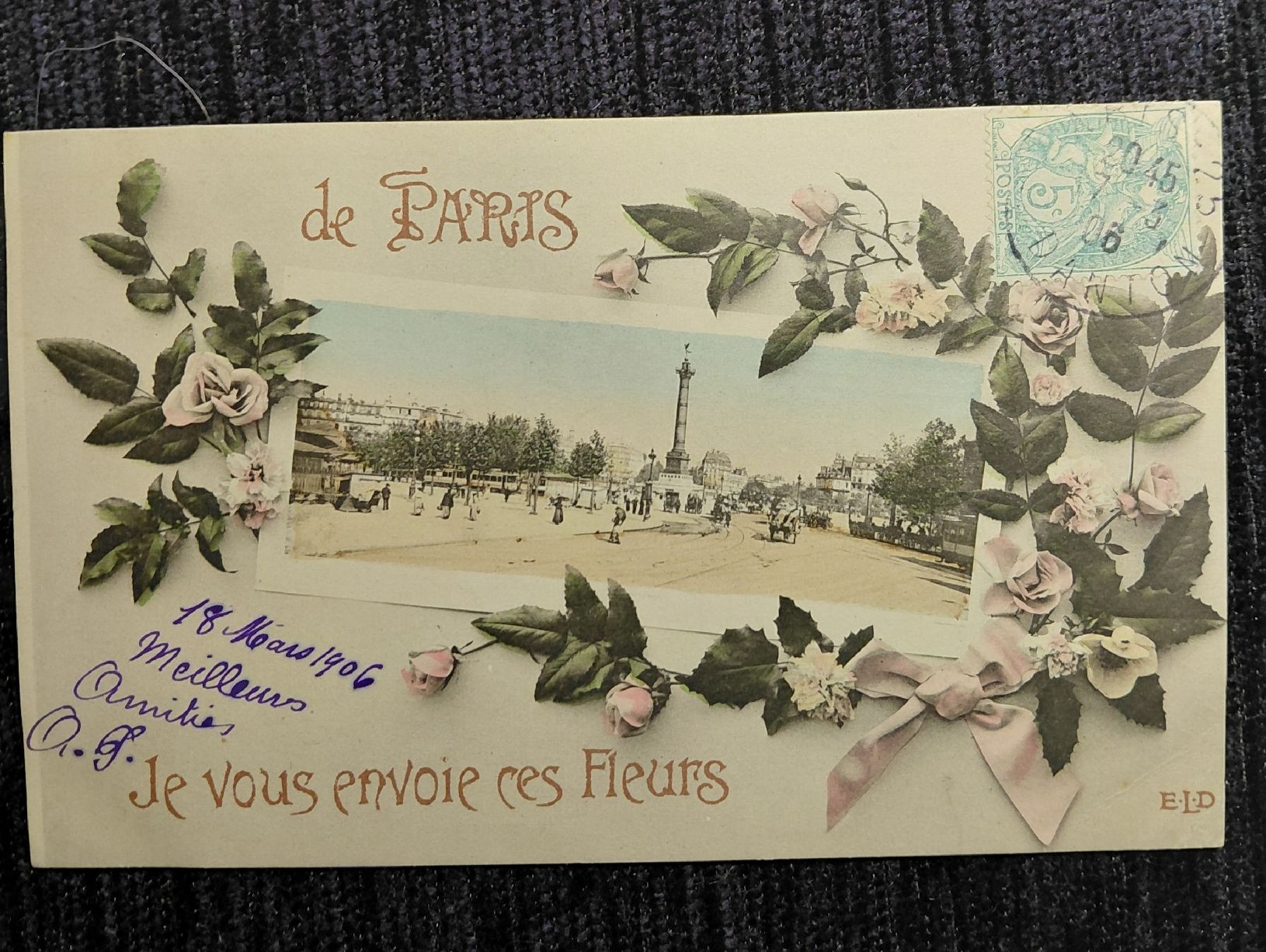 Cartoline postali: carte postale de paris 1900 – Usato da Genève venduto da alex-broc