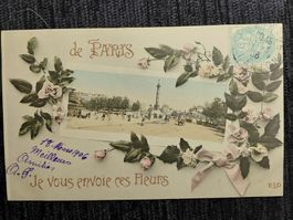 carte postale de paris 1900