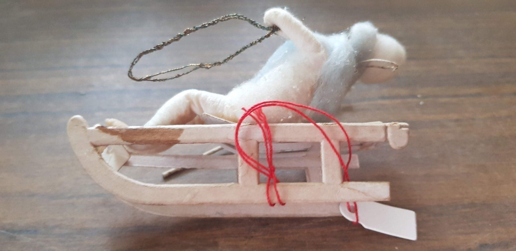 Tutte le decorazioni: Weihnachtsschmuck antik Watte Schlitten – Usato da Mörschwil venduto da antiksalon 8