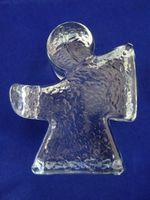 GLAS Engel als Kerzenhalter. 8,5x7x3,5cm, 320 Gramm schwer.