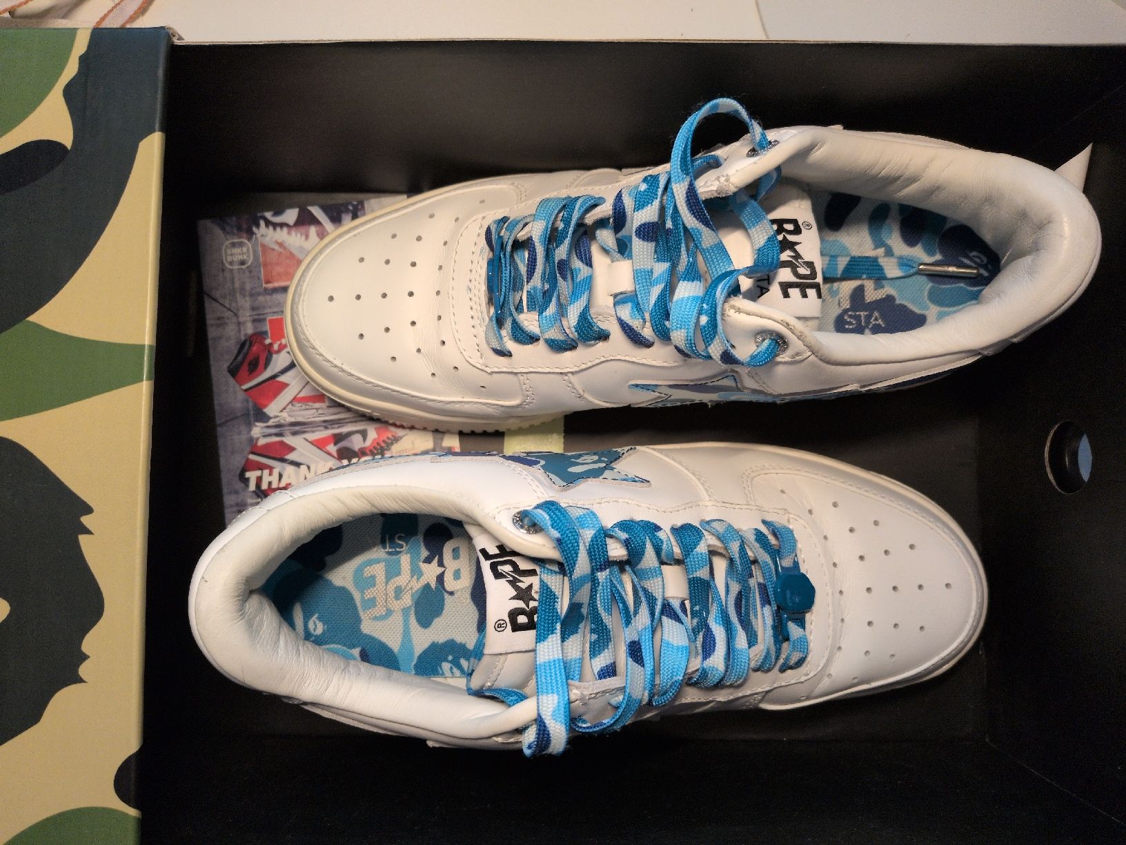 Bape Scarpe da uomo: Baskets BAPE STA blanches et bleues, taille 41 - Neuves – Usato da Rolle venduto da alibaba17 5