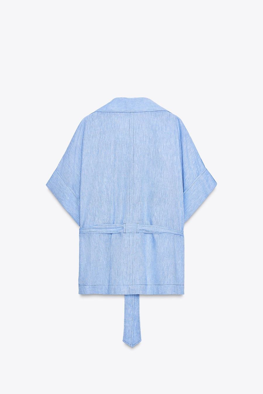 Zara Camicette: ZARA Safari Leinenbluse Hemd Hemdbluse hellblau 40  NEU – Nuovo e nell'imballaggio originale da Rotkreuz venduto da beltraum 8