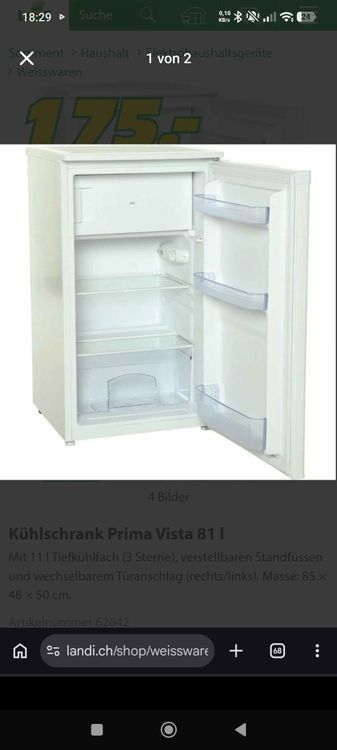 Frigoriferi: KÜHLSCHRANK FREISTEHEND – Usato da Aadorf venduto da lisepeter