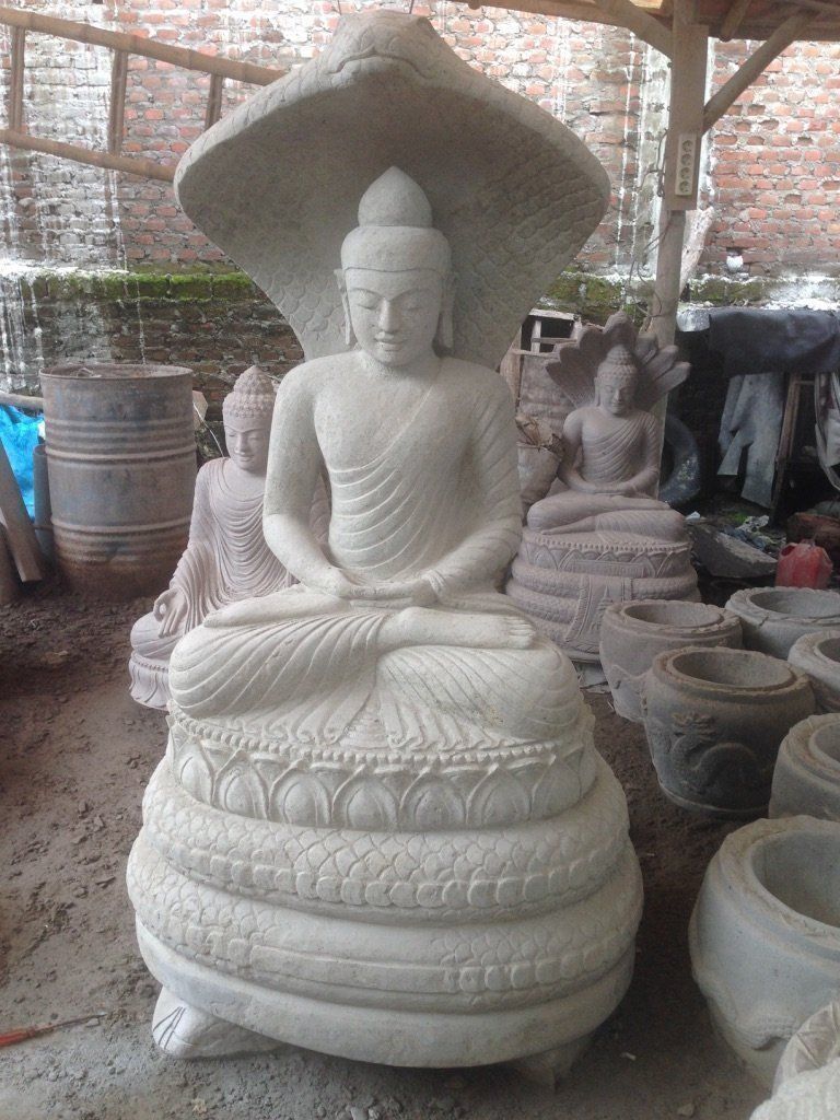 Sculture & Statue: Budha Skulptur Cobra Buda Steinskulptur – Nuovo e nell'imballaggio originale da Daisendorf venduto da Wohn-Kult 1
