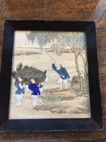 2 China Filigrane Handgemalte Bilder UNIKATE sehr Rar