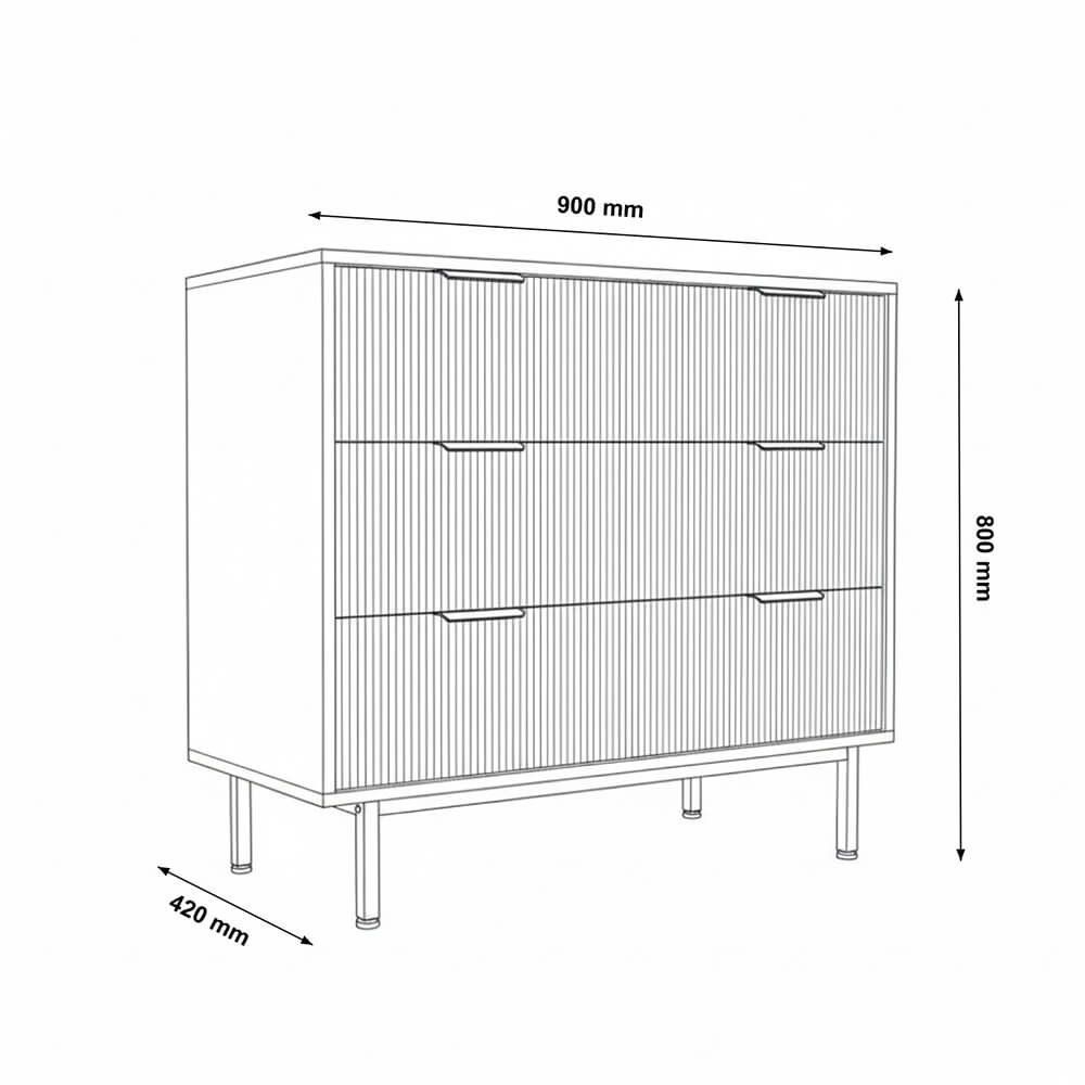 Cassettiere: Kommode 90x80cm NALA - Weiss – Nuovo e nell'imballaggio originale da Wallenwil venduto da toesstal-vertrieb 7