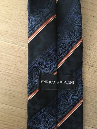 Krawatte Enrico Arianni Blau mit roten Streifen (Versand 2F)
