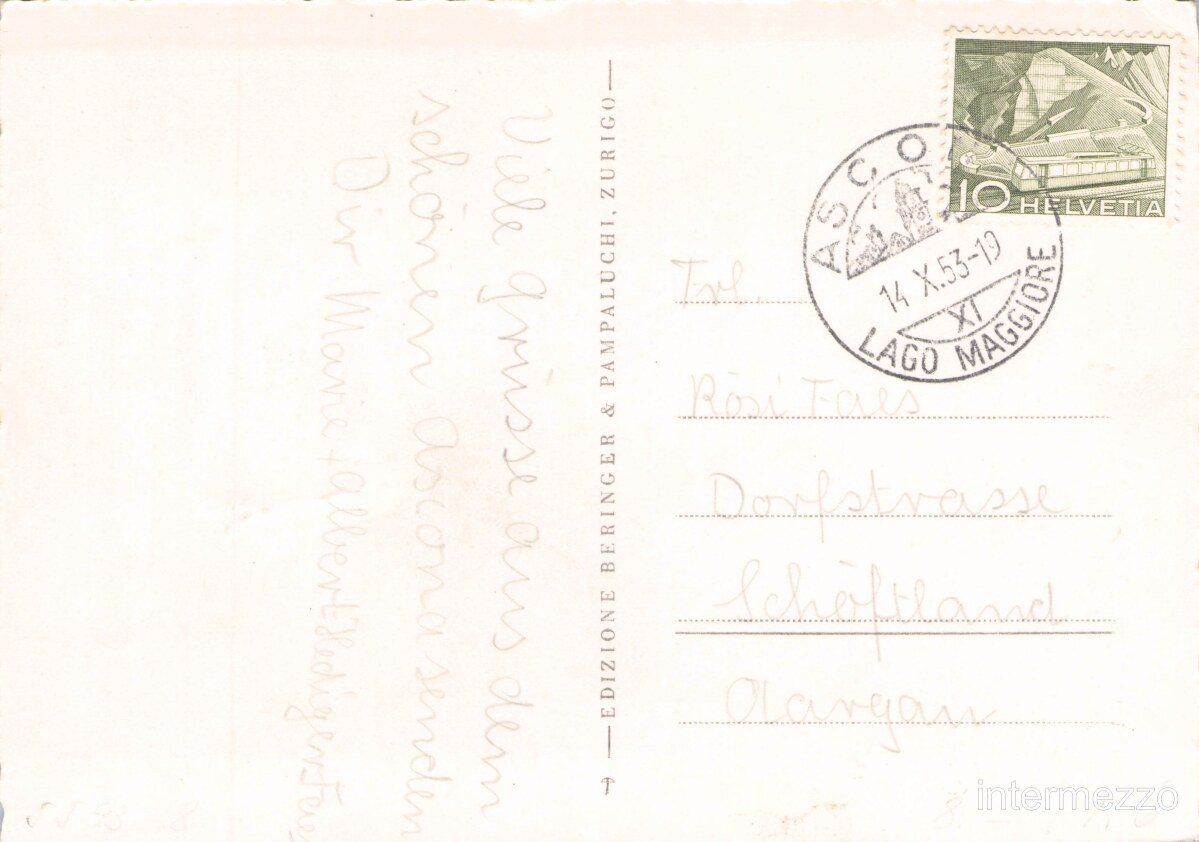 Cartoline postali: Ascona TI // 1953 Poste Postauto Oldtimer // Sommer – Usato da Basel venduto da intermezzo12 1