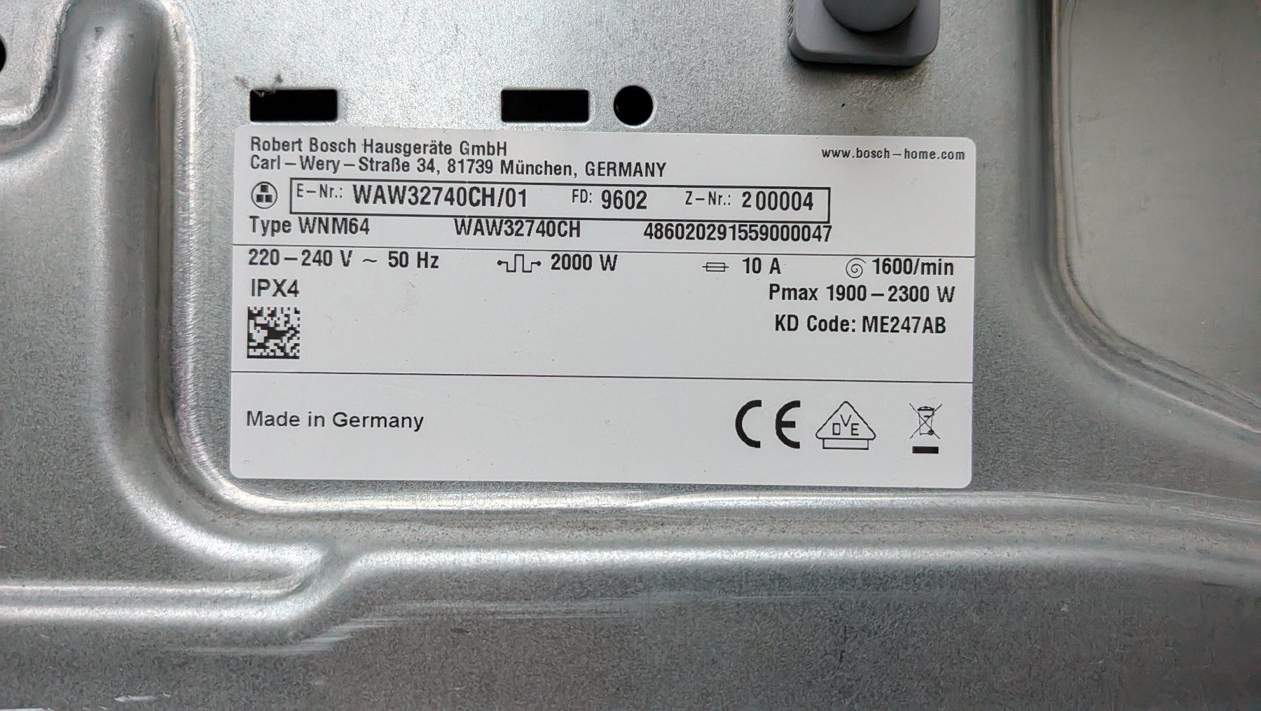 Bosch Lavatrici: Bosch WAW32740CH Waschmaschine – Usato da Kriens venduto da Wero5 3