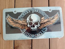 Harley-Davidson Nummernschild Skull, neu & original! 30 x 15