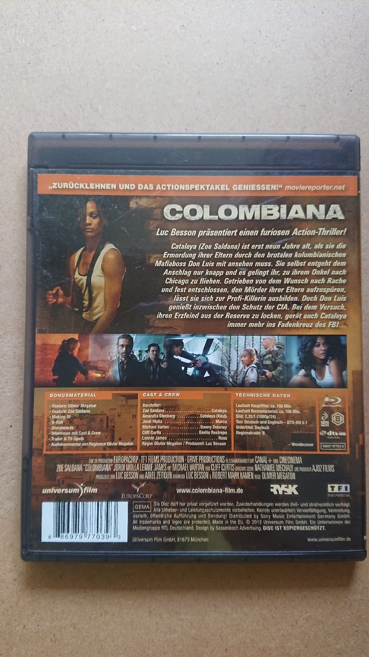 Tutti i DVDs: Columbiana Blu-ray  – Usato da Chur venduto da FreakofRarity 1