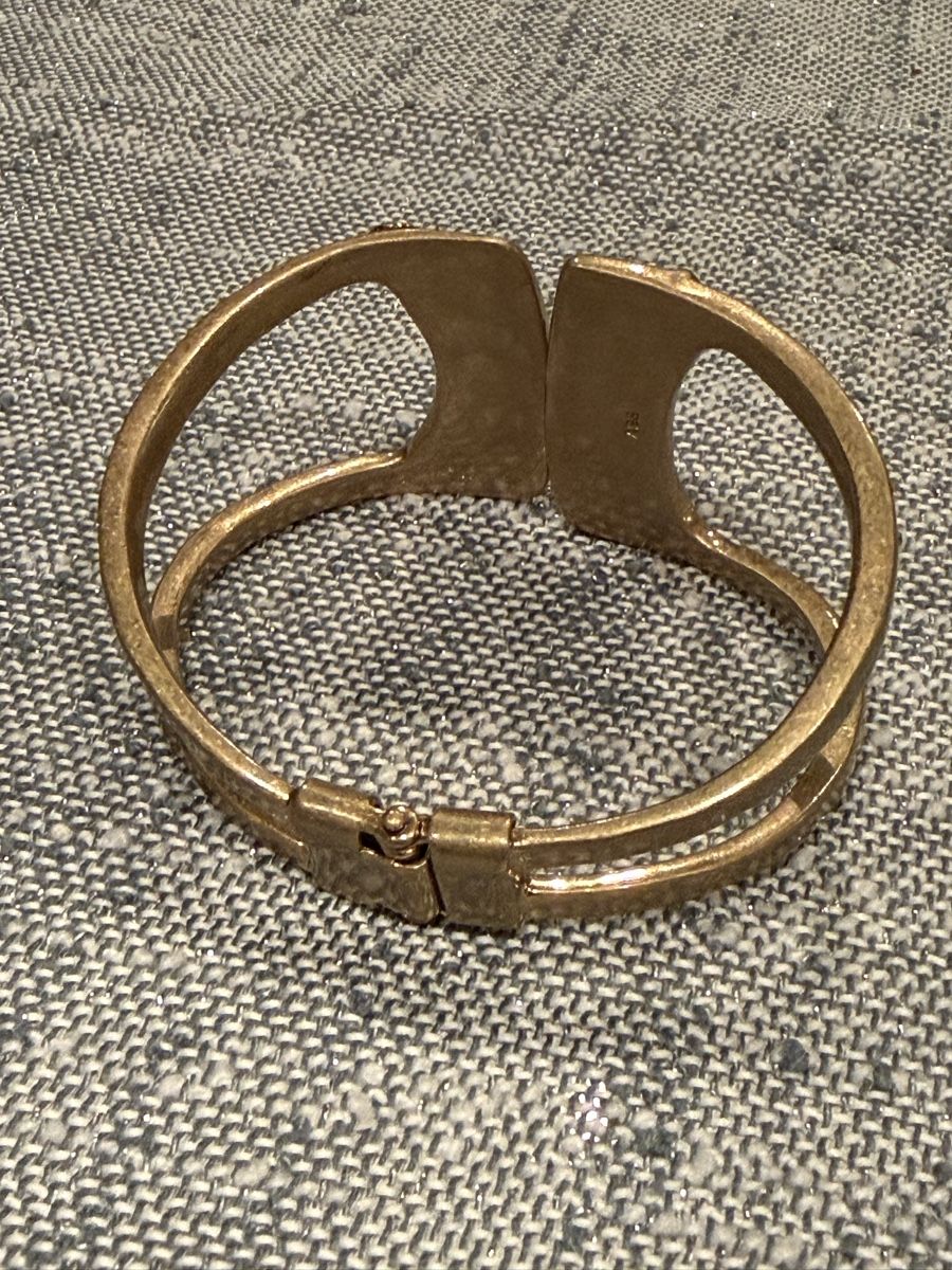 Bracciali & Braccialetti: Gold-toned Cuff Bracelet with Rhinestones – Usato da Zürich venduto da salifali 1