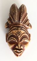 Rarität wunderschöne alte Passport Maske Punu Gabun 7,5 cm