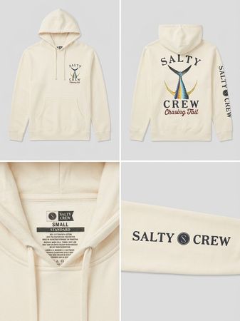 Salty Crew Hoodie Kapuzenpullover weiss Grösse S neuwertig