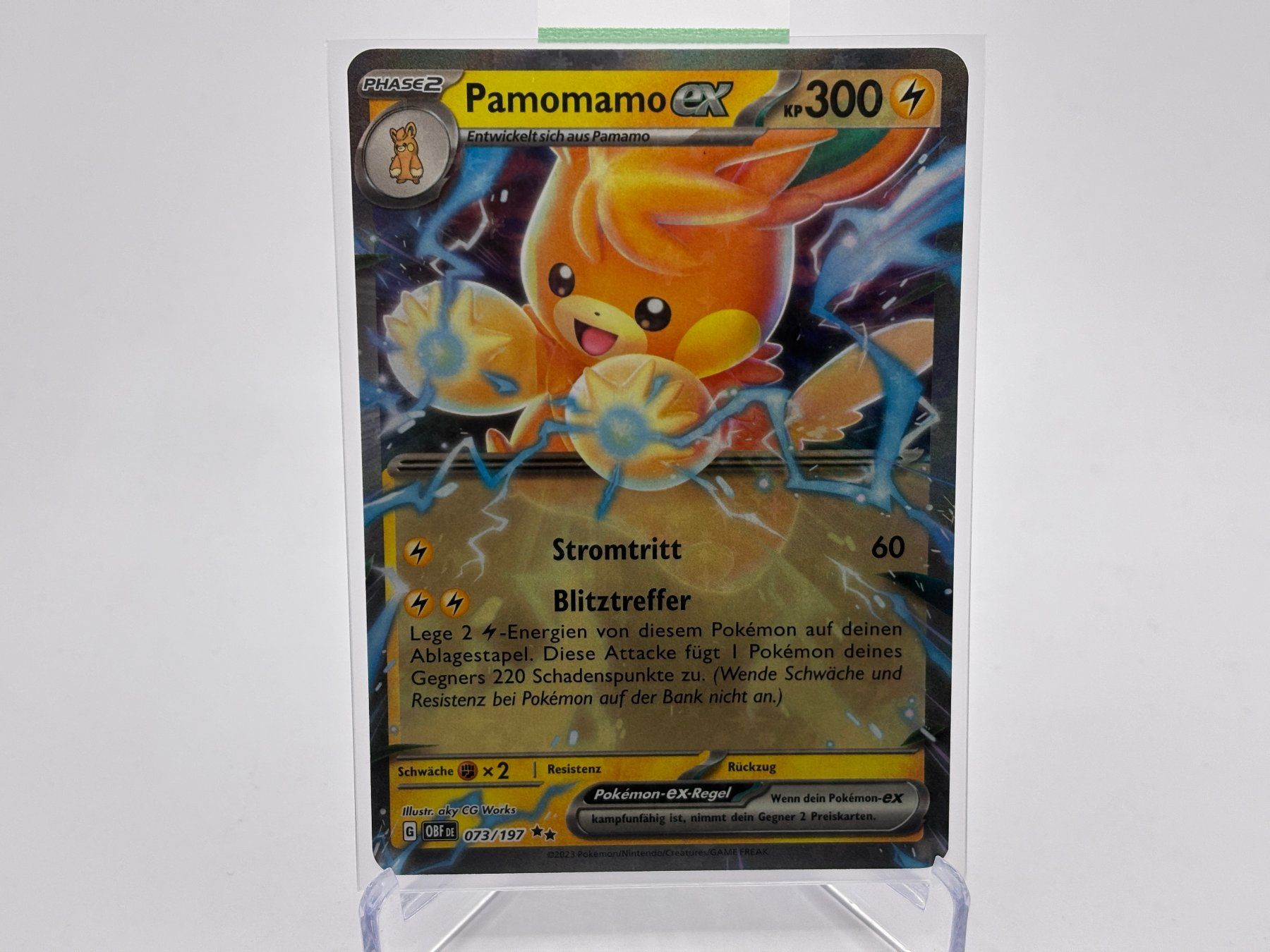 Pokémon Sammelbilder & Trading cards: Obsidianflammen - Pamomamo ex  (OBF 73) - DE – Neu (gemäss Beschreibung) aus Allschwil von Bullach