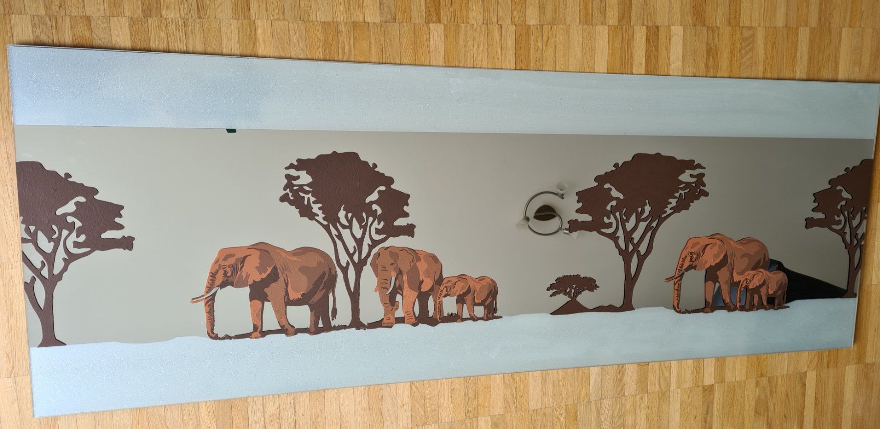Spiegel: Spiegelbild mit Elefanten 140 x 50cm – Gebraucht aus Lachen SZ von Mira20