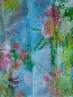 ORGANZA 2x Vorhang "Unterwasserwelt" (150x300cm)