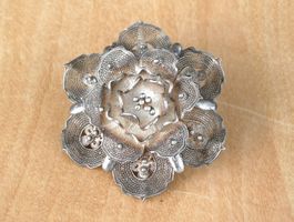 Trachtenbrosche Silber antik
