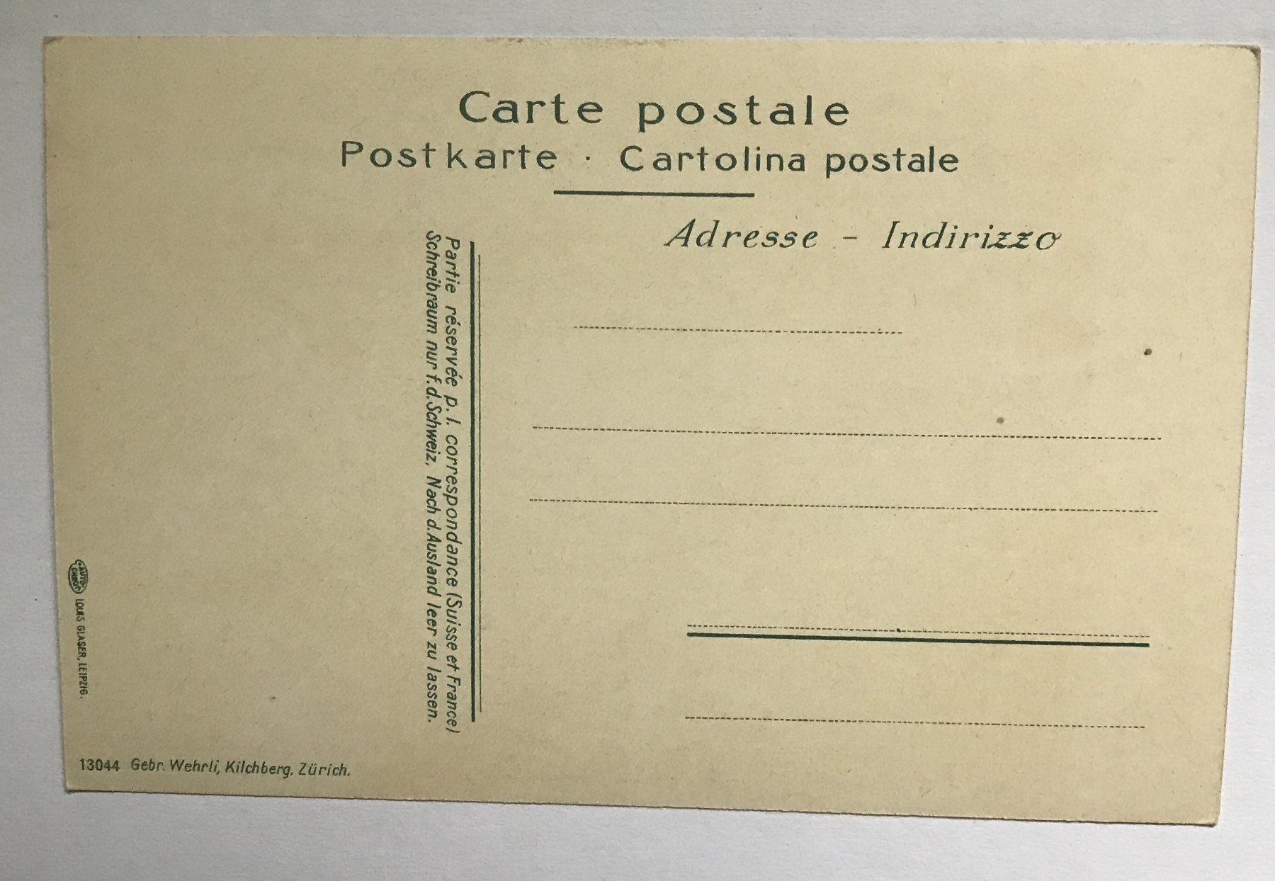 Cartoline postali: ALTE ANSICHTSKARTE BERN KESSLERGASSE – Usato da Ostermundigen venduto da wini63 1