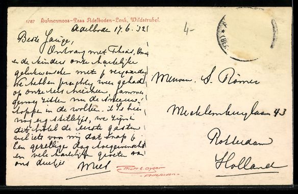 Cartoline postali: Adelboden-Lenk, Hahnenmoos-Pass, Ortsans – Usato da Berlin venduto da bartko-reher 1