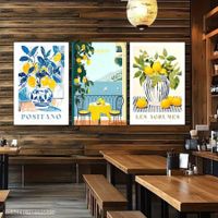 3 tl. Wandbild Italien Amalfi NEU Gross!60x120