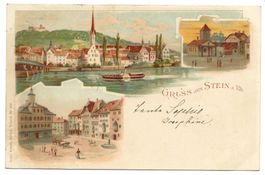 Gruss aus Stein am Rhein (SH) 3 Bilder - Litho - 1904
