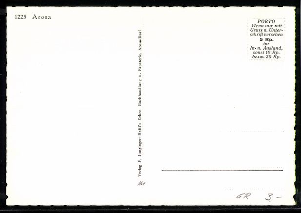 Cartes postales: AK Arosa, Winteransicht mit Bergen – D'occasion à Berlin par bartko-reher 1