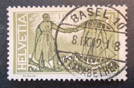 Helvetia Friedens-Marke 1919, 8 Rp. sehr schön gestempelt.