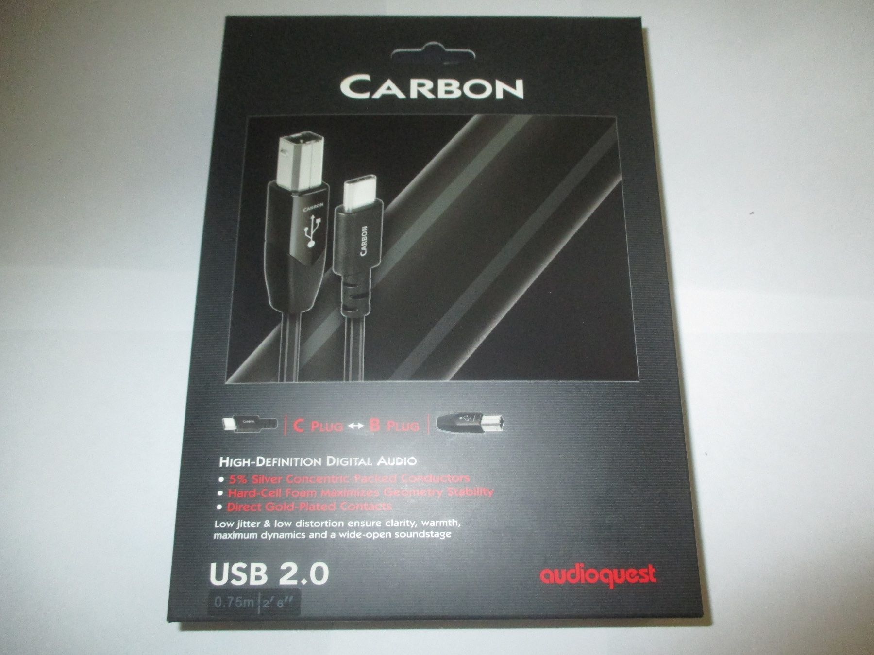 AudioQuest Kabel: Câble USB AUDIOQUEST CARBON C <-> B     0,75m (comme neuf) ! – Neu (gemäss Beschreibung) aus Monthey von blackcat45 1
