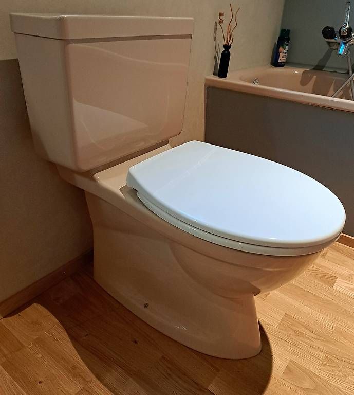 WC Toilette Stand-WC Beige Spülkasten Badezimmer Top Zustand (Gebraucht) in Wimmis für CHF 1 – nur Abholung auf Ricardo kaufen