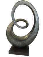 DESIGNER SKULPTUR grau-schwarz gestreift