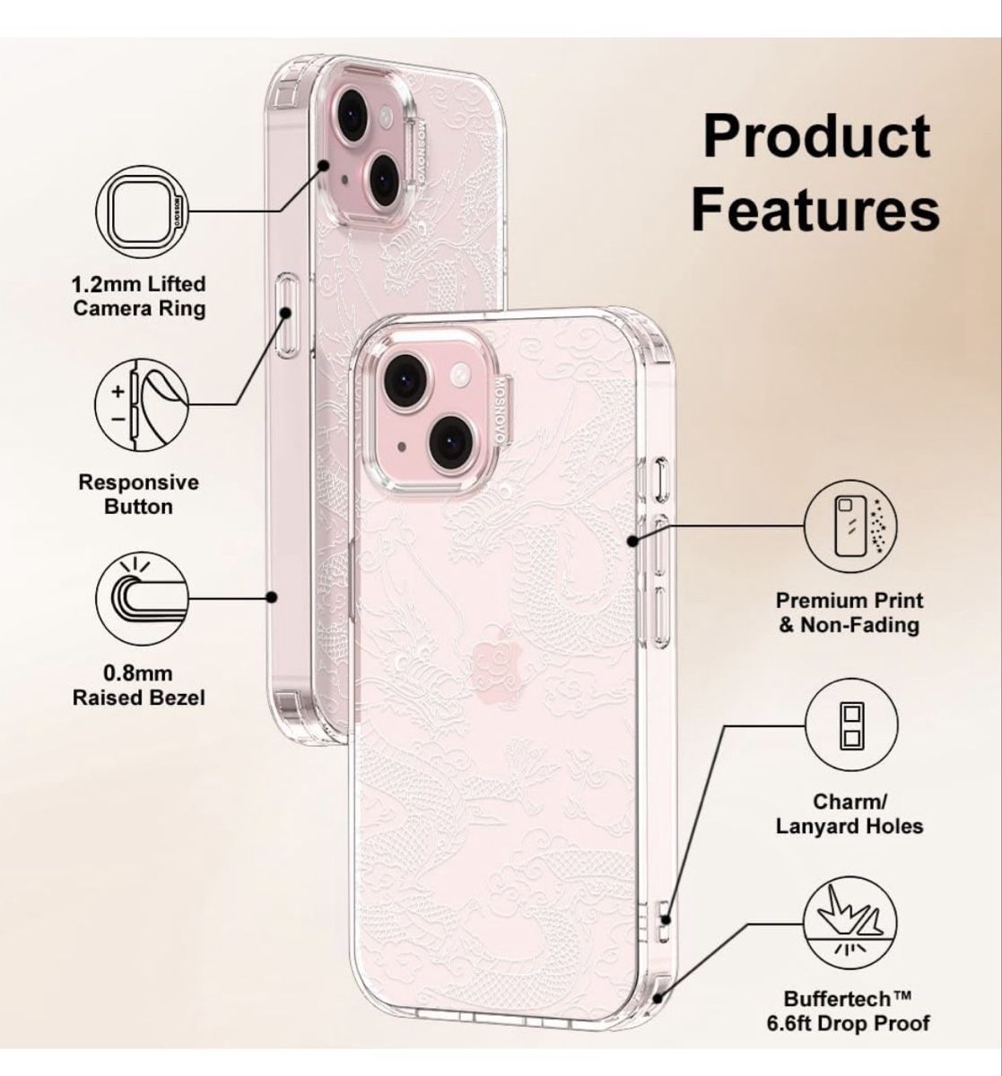 Apple Cover & Protezioni schermo: iPhone 15 Case by Mosnovo – Nuovo (secondo la descrizione) da Zürich venduto da rah_2ktb 1