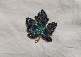 3x Strassbroschen Ahornblatt - Broche feuille d'érable