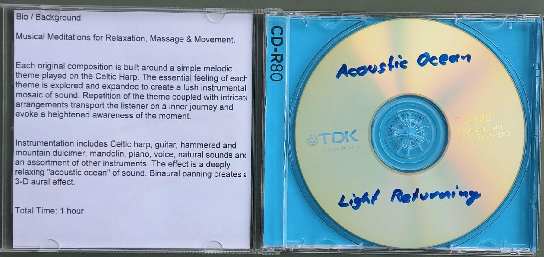 CD: CD - Acustic Ocean - Light returning- Relaxation, Meditation – Usato da Niederuzwil venduto da lubimaja 2