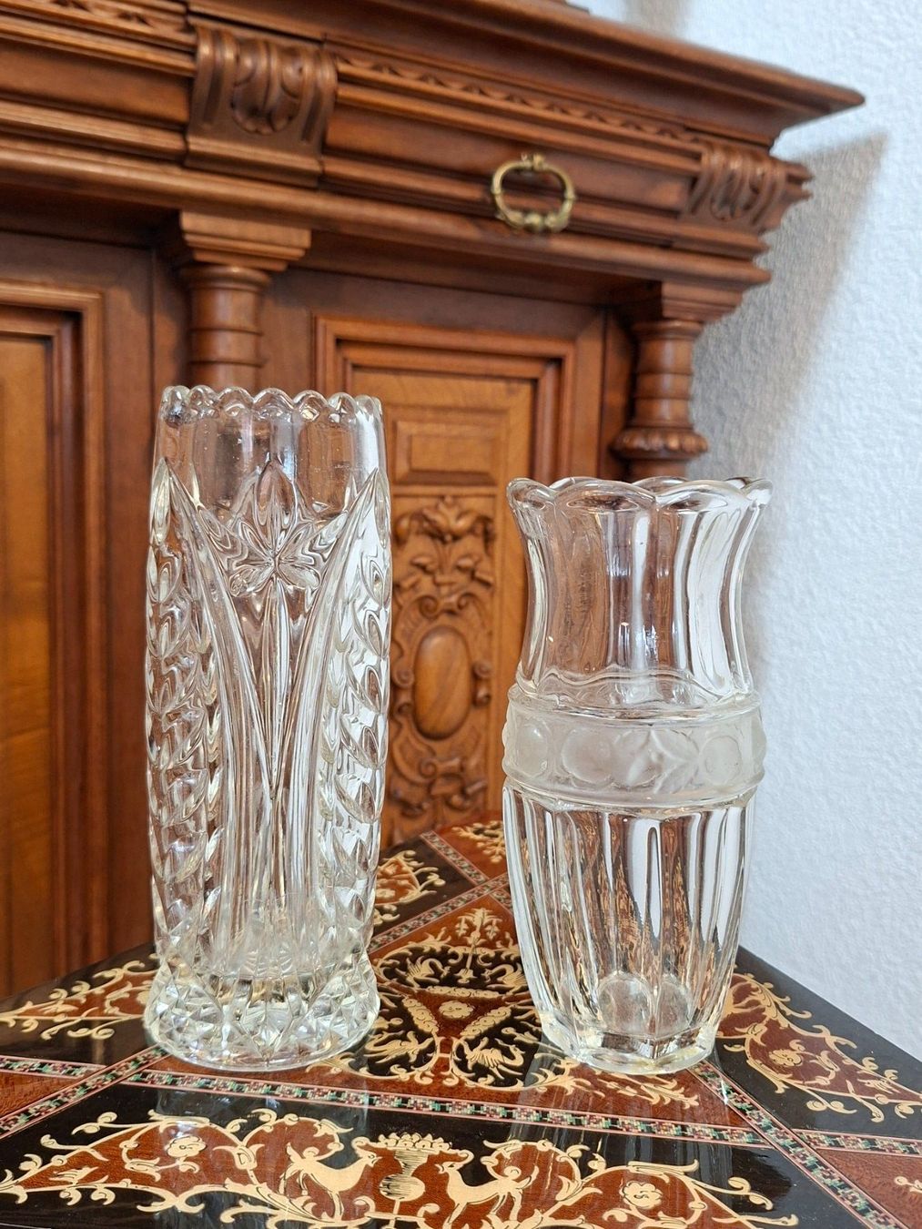 Vasi & Recipienti: 2 Vintage Kristall Vasen Set – Usato da Steffisburg venduto da ZeitReise_