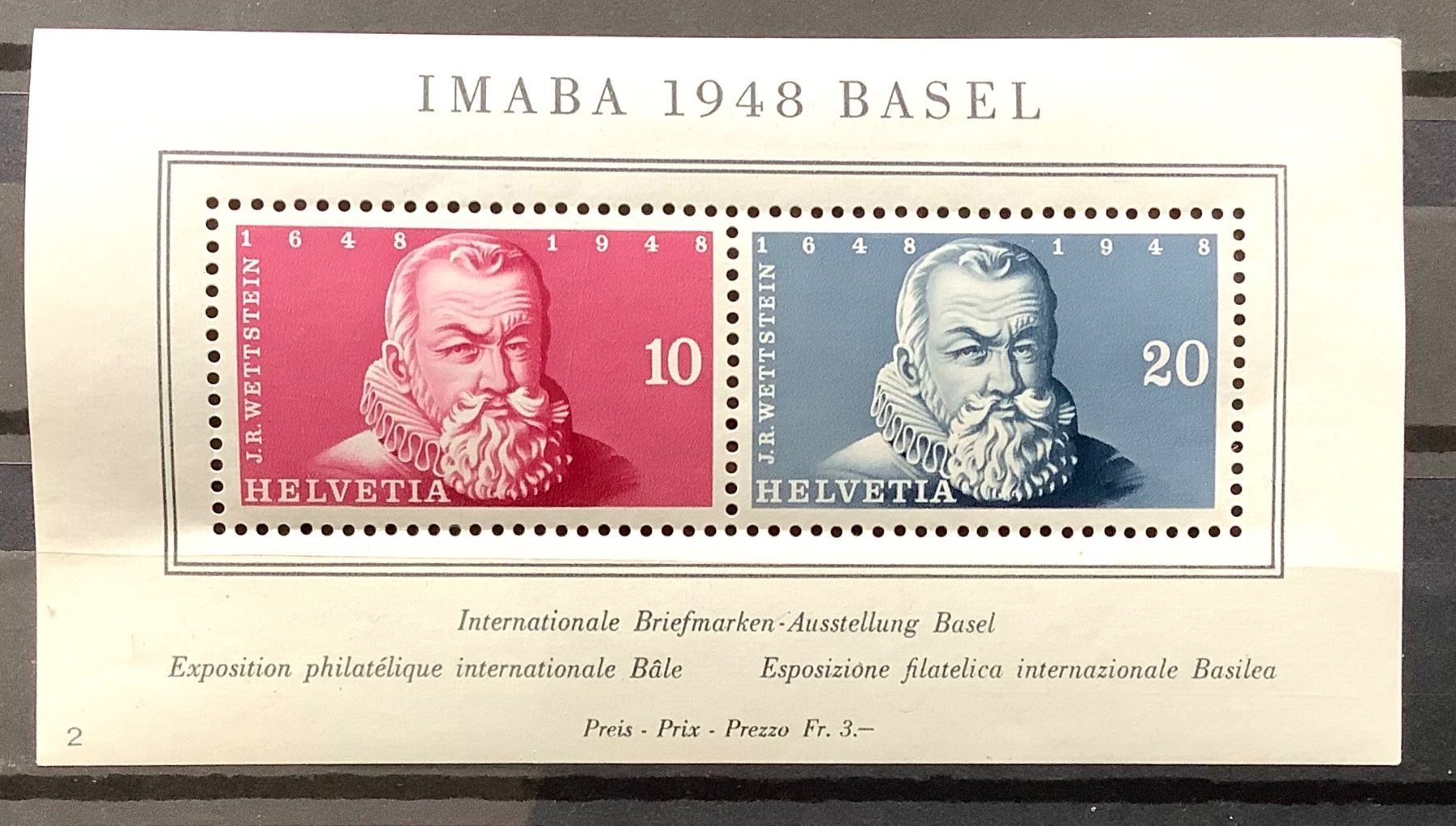 Tutti i francobolli: 1948 IMABA Basel Block W31 postfrisch ** Kat.100.- – Nuovo (secondo la descrizione) da Liestal venduto da Skunk02