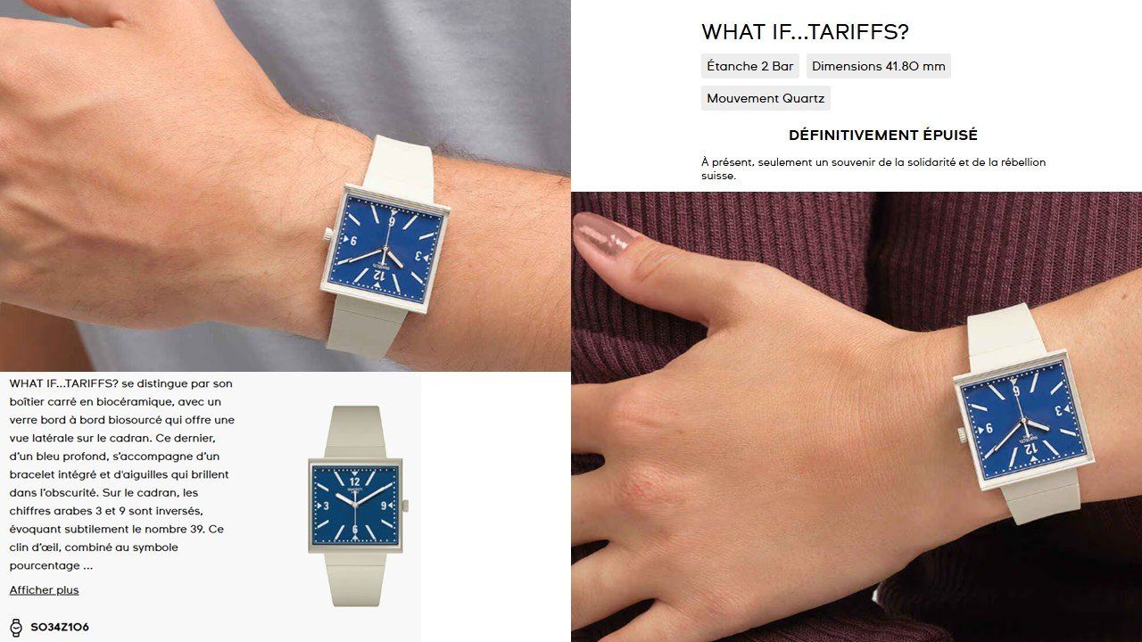 Swatch Orologi: SWATCH WHAT IF...TARIFFS? – Nuovo e nell'imballaggio originale da Nyon venduto da WHTF 7