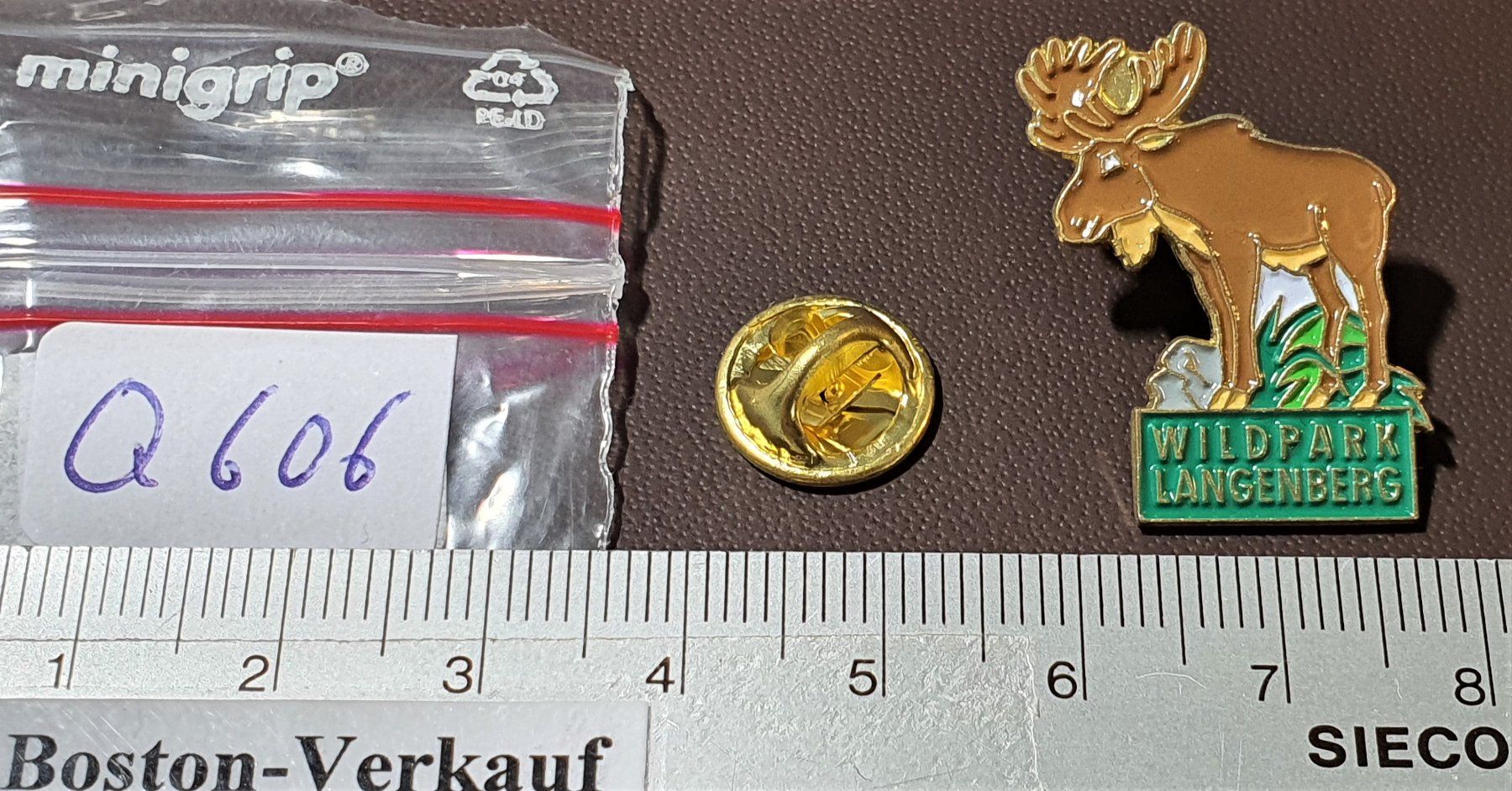 Placchette & Badge: Q606 - Pin Wildpark Langenberg Sihlwald - Elch – Usato da Reinach BL venduto da Boston-Verkauf 1