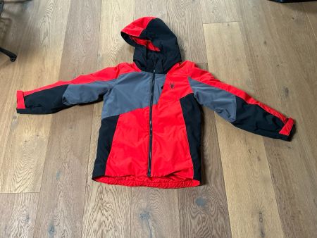 Spyder Kinder Skijacke Grösse 14 Rot Grau Schwarz