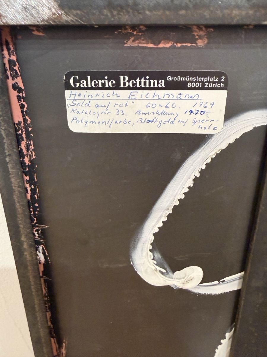 Gemälde: Gemälde Heinrich Eichmann "Sold auf rot" 60x60 cm – Gebraucht aus Wil SG von F-Z-72 1