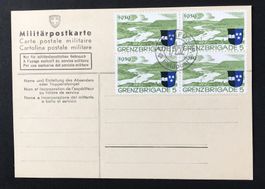 1939 MILIRÄRPOSTKARTE 4ER BLOCK GRENZBRIGADE 5
