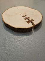 Holzscheibe mit Schwalbenschwanzverbindung, Unikat Deko!
